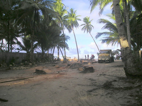Wanton destruction at Cloud 9, Siargao Island, Philippines