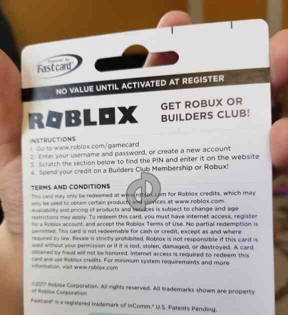 Roblox Gift Card Numbers Scratched Off Free Robux July 2019 - roblox gift card back 2020