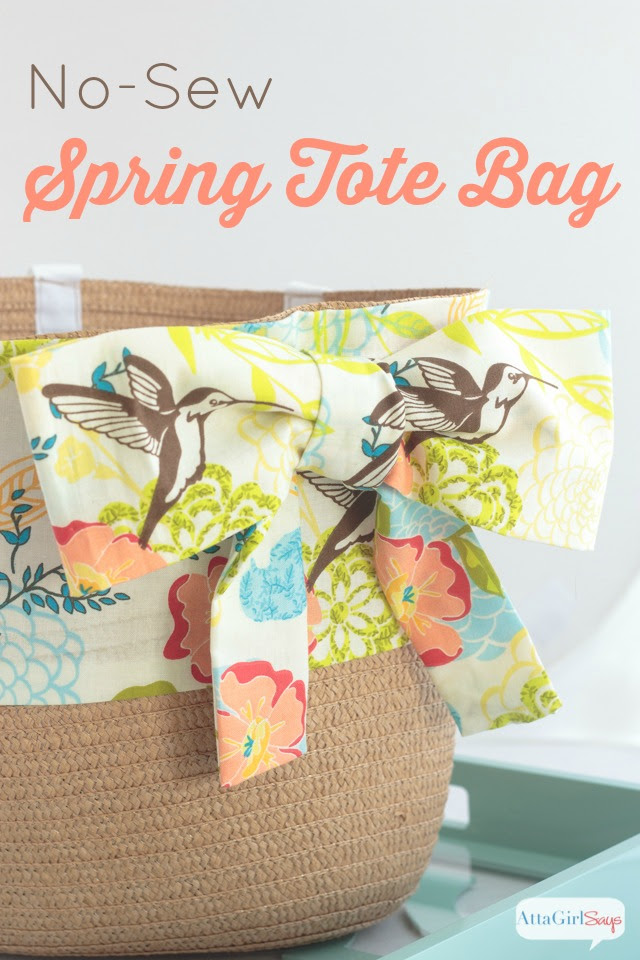 Learn how to make a tote bag to match your spring wardrobe. Start with an inexpensive straw bag, and transform it with pretty fabric. The best thing? This is a no-sew project!