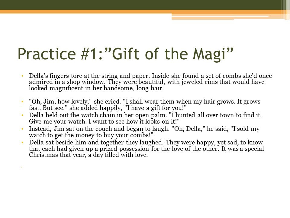 essay prompts for the gift of the magi