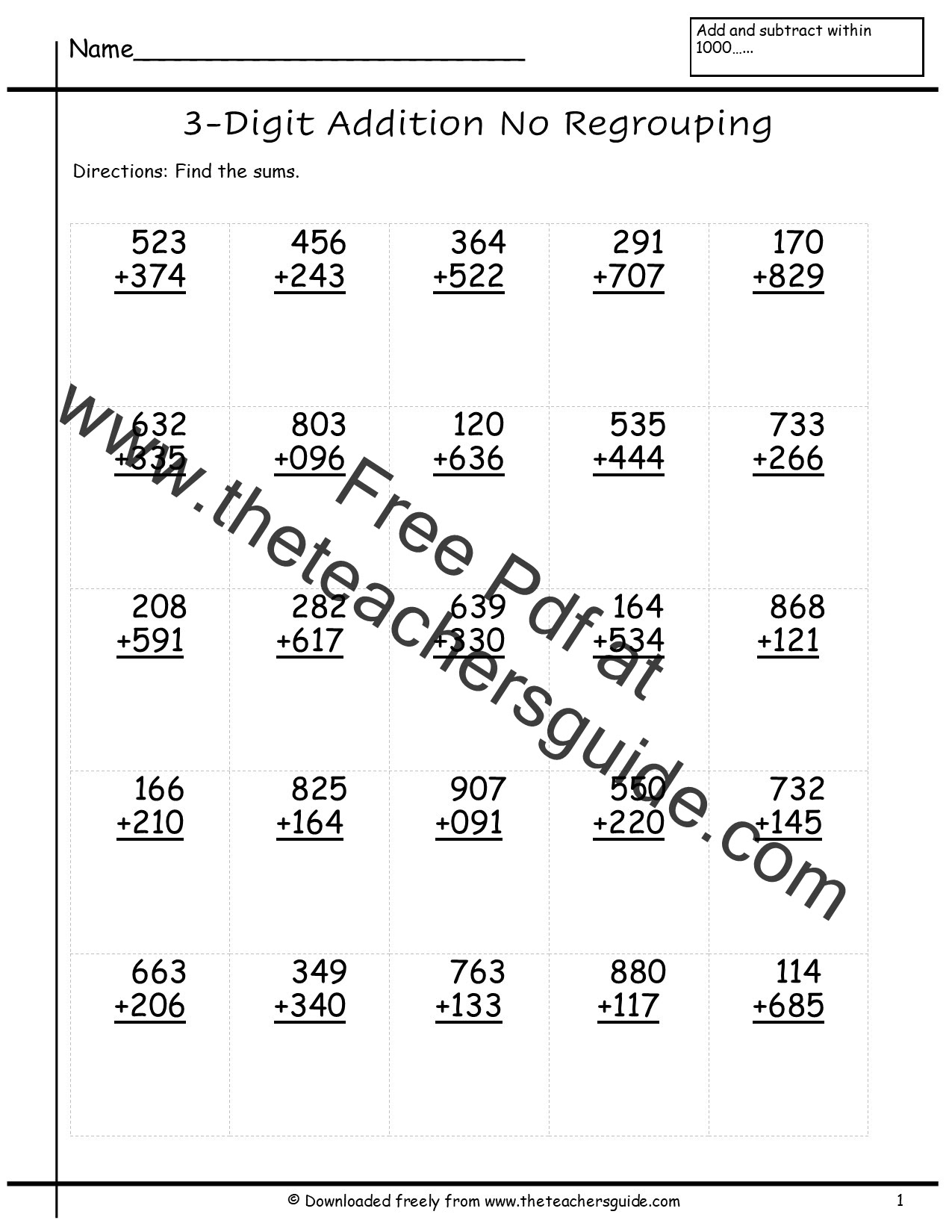 Amazing free math worksheets Free Math Printouts from The Teacher's