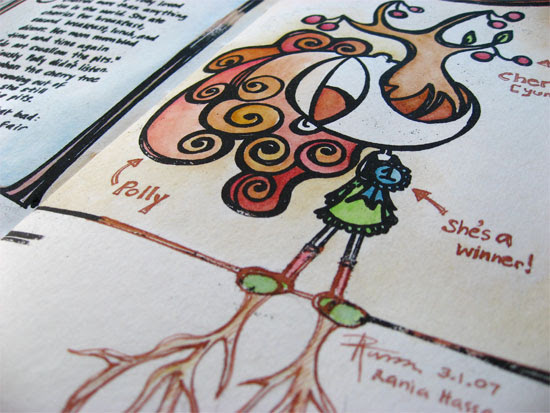 Polly in Etsy Journal 3 [detail]