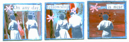 On any day, fellowship is near. One Inch Set