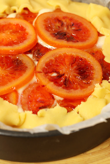 candied blood orange tart - uncooked© by Haalo