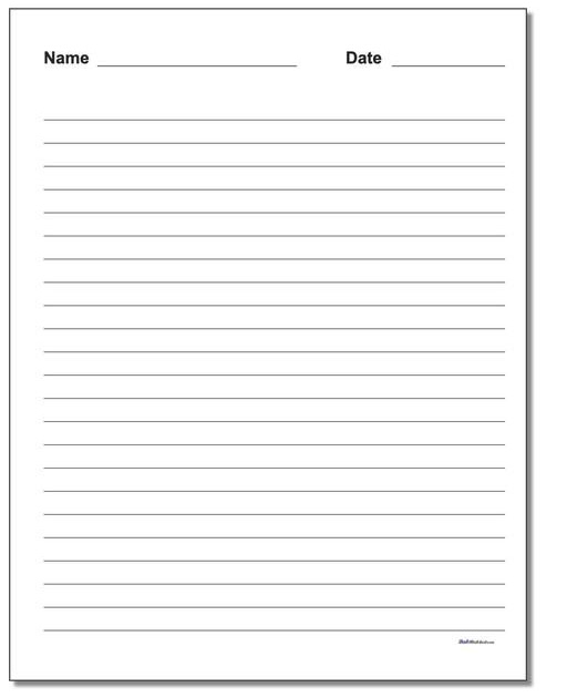 2Nd Grade Writing Paper With Lines : Printable Handwriting Paper : The ...