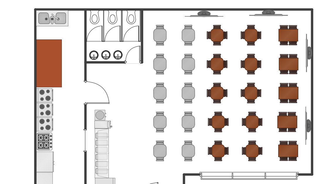 71 SAMPLE FLOOR PLAN OF CAFE, CAFE FLOOR