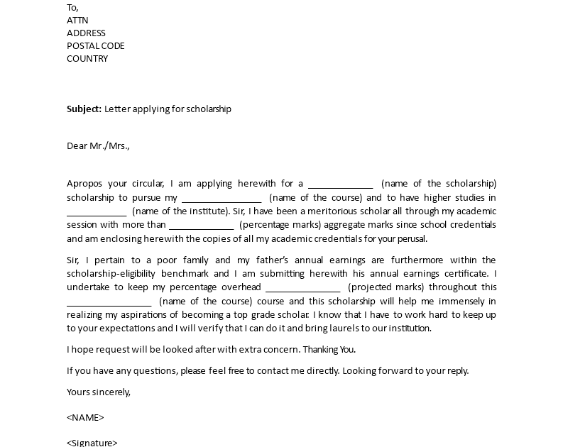 Example Of Motivational Letter For Scholarship / The Best And Latest ...