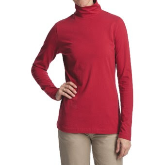 turtleneck cotton mock sleeve womens