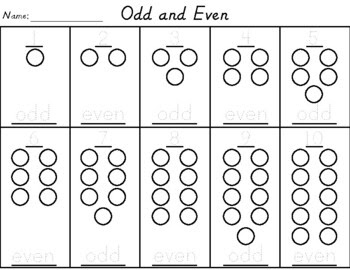 Odd and Even Numerals and Counters