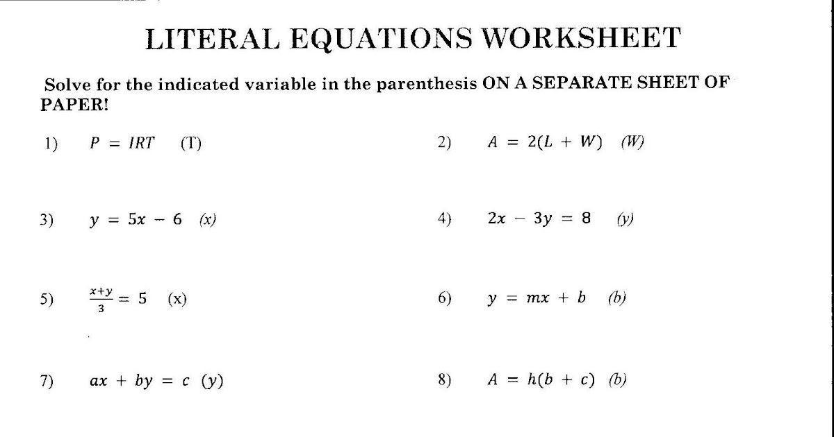 literal-equation-worksheet