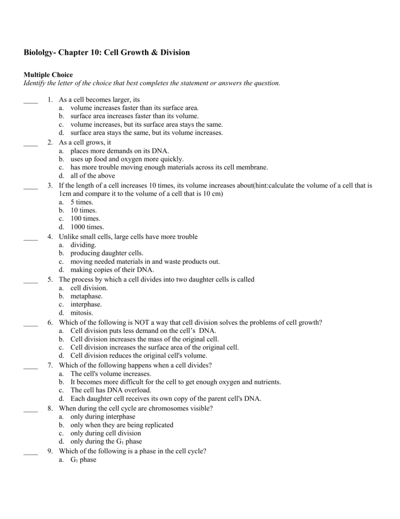 36 Holt Biology Cell Growth And Division Worksheet Answers Worksheet