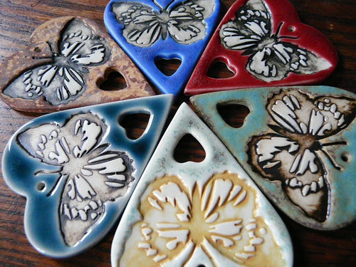 Butterfly Love - Porcelain Jewelry Components