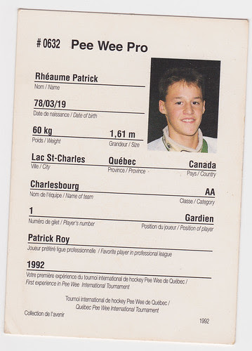 Pee-Wee - Patrick Rheaume - Back