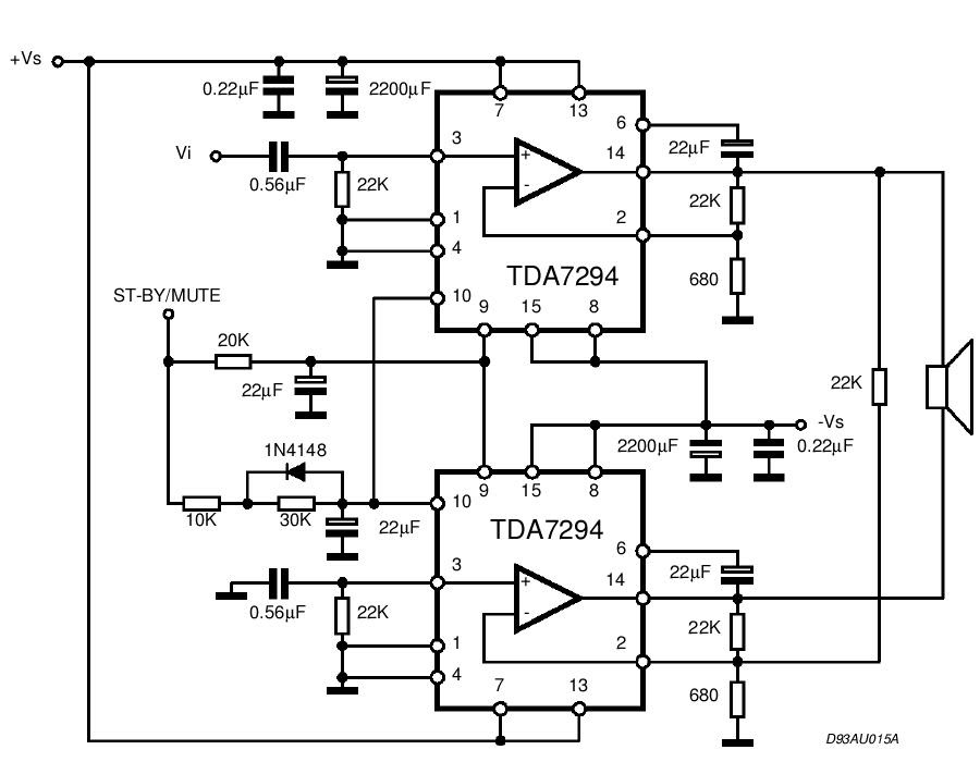 Tda7294 Subwoofer Schematic - Circuit Diagram Images