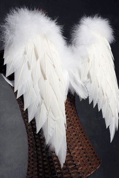 Handcrafted 27x20 White Angel Wings with Marabou Ostrich Trim Handcrafted 27x20 White Angel Wings with Marabou Ostrich Trim