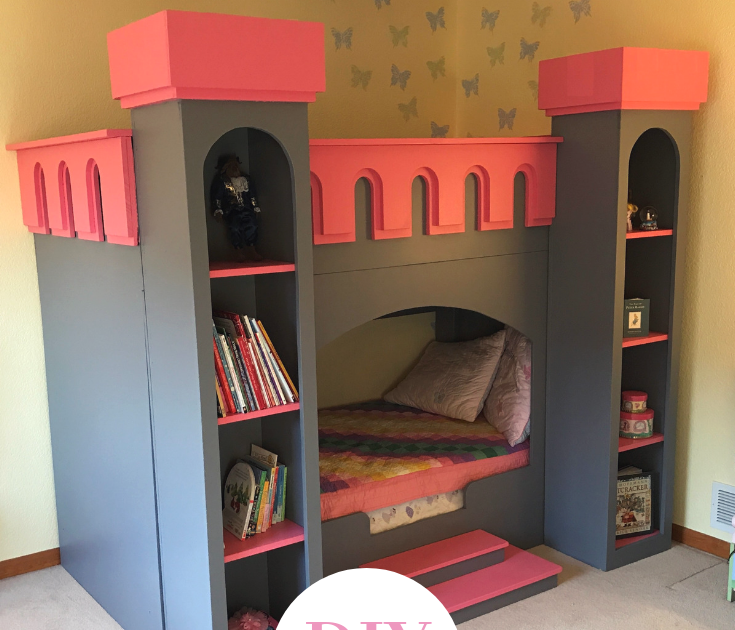 Diy Castle Bed - Castle Loft Bed With Stairs And Slide Ana White - More ...