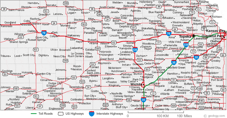 Map Of Kansas Cities Kansas Road Map Map Of Kansas Cities Kansas Road Map