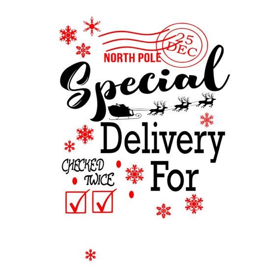 Express Delivery Santa Mail SVG File