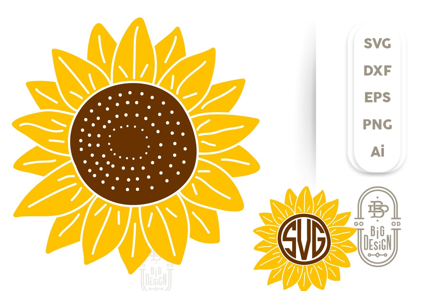 Sunflower Svg Decal - Free Layered SVG Files