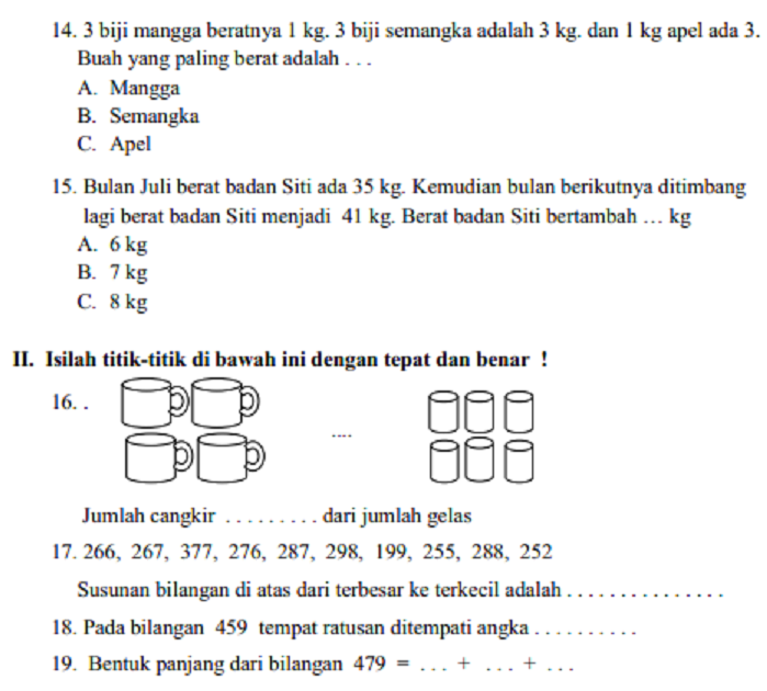 Kunci Jawaban Ujian Semester Ganjil Kelas 8 Bahasa Indonesia / Contoh