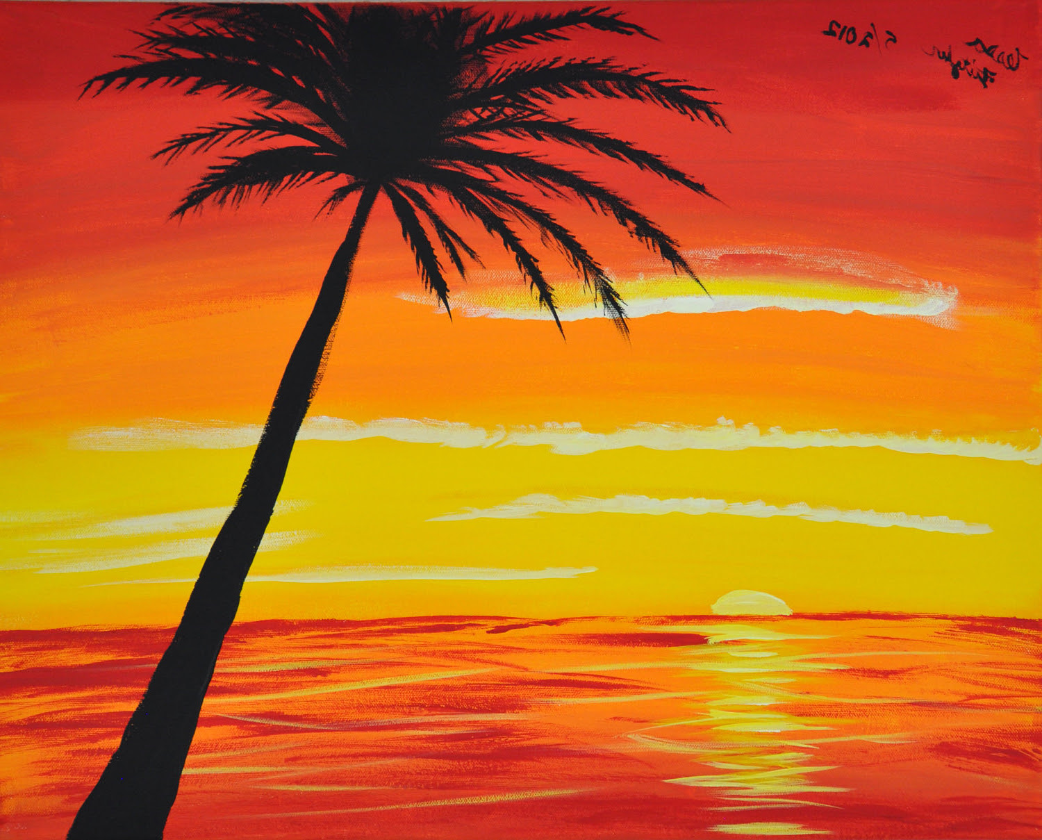 Sunset Color Pencil Drawing