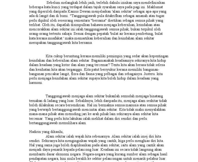 Karangan Kepentingan Menjaga Alam Sekitar  Dewasa ini,era permodenan