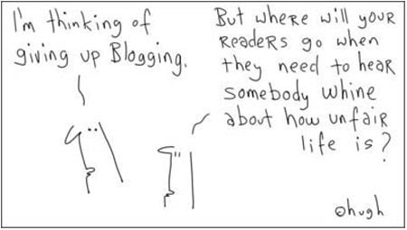 giving up blogging