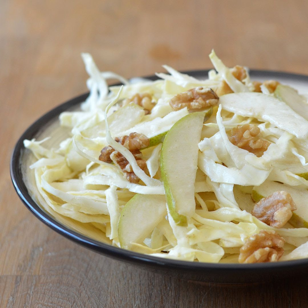 Ginger, Pear and Walnut Coleslaw
