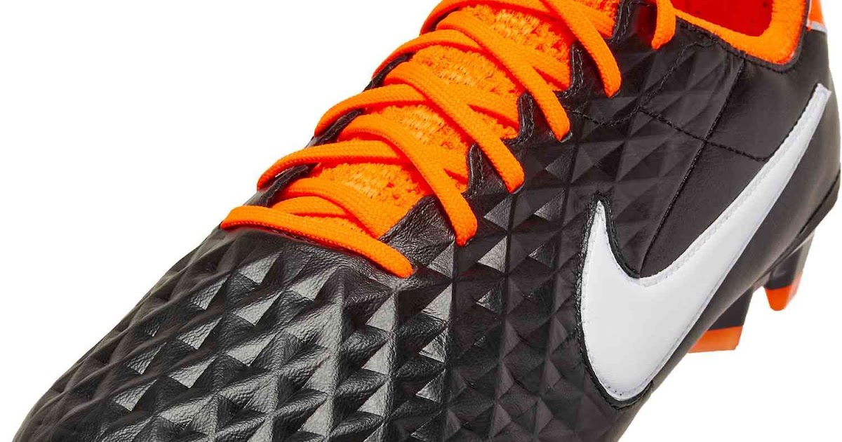 nike tiempo orange black