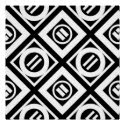 White Equal Sign Geometric Pattern on Black