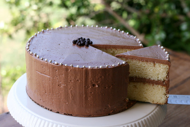 Flour Bakery - Yellow Cake with Fluffy Chocolate Ganache Frosting