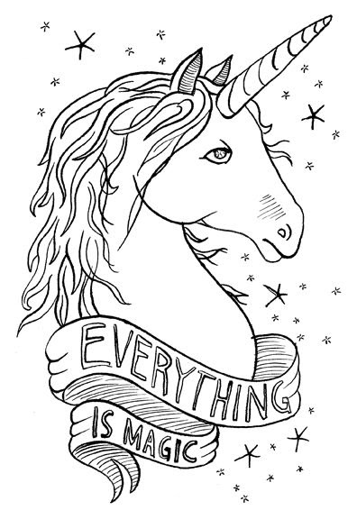 Dibujos De Unicornios Para Imprimir Y Colorear Kawaii - Imagenes de