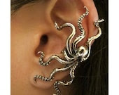 Steampunk Octopus Ear Cuff - Octopus Non Pierced Earring - Ear Cuff - martymagic