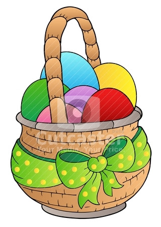 Basket with Easter eggs easter eggs in a basket pictures. Basket with Easter eggs