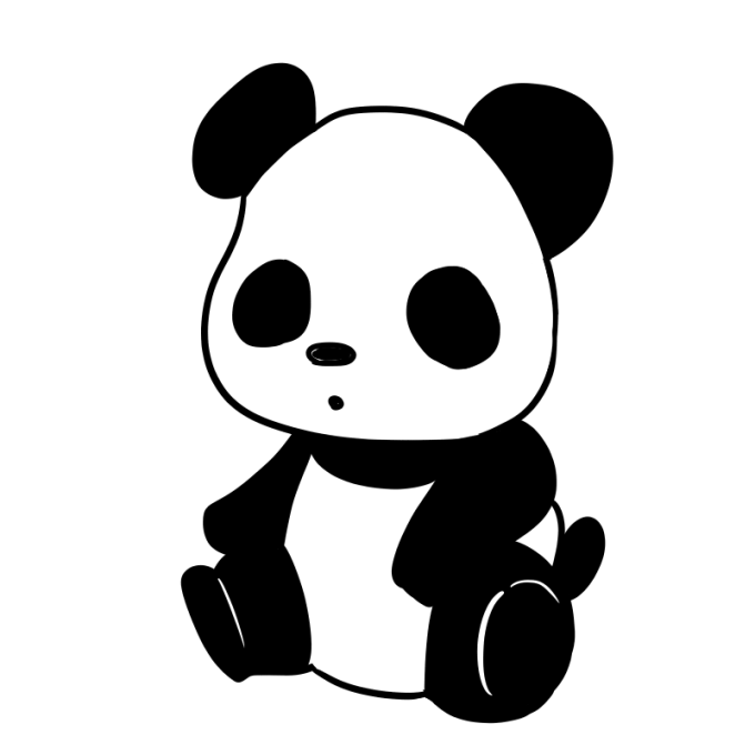 かわいい動物画像 ベスト無料 イラスト パンダ
