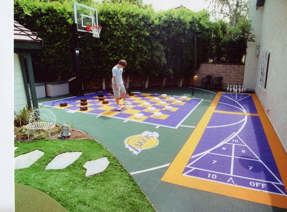 backyard basketball court ideas 10