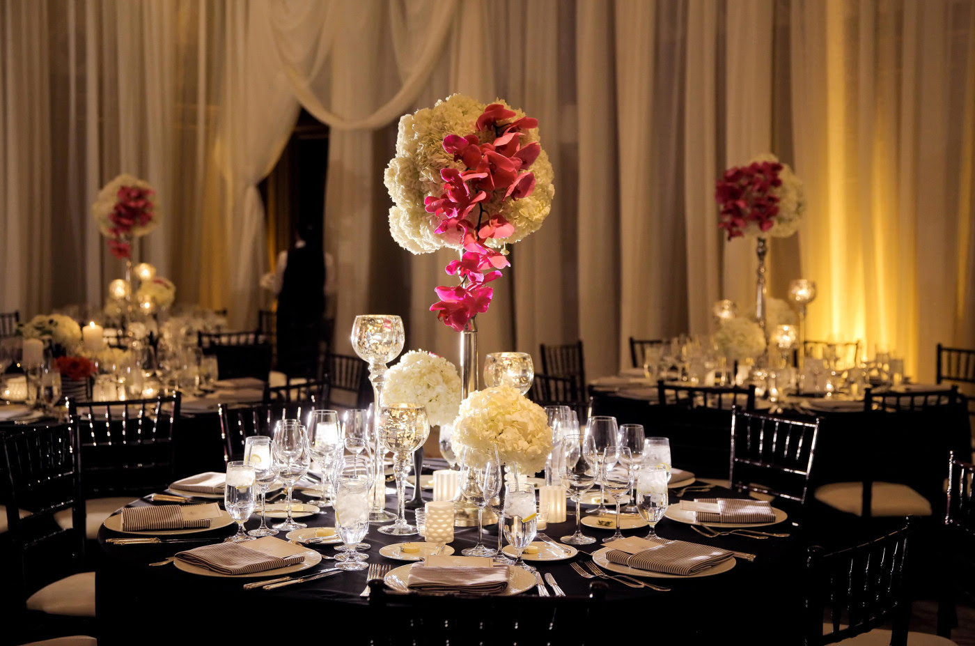Black Tie Wedding Table Decorations