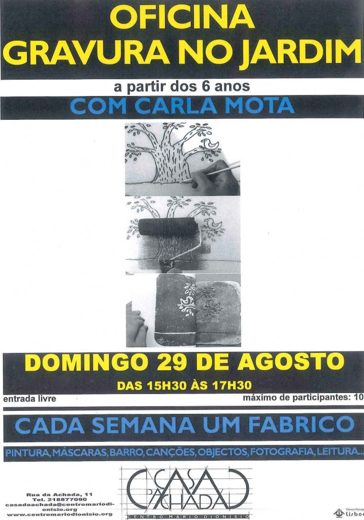 Oficina Gravura no Jardim Oficina Gravura no Jardim