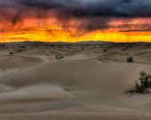 Sunset through the Rain over the Dunes - TyCookPhotography
