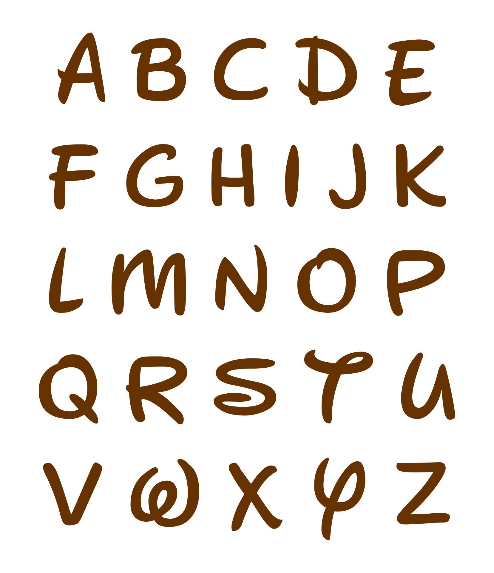 Disney Alphabet Coloring Pages