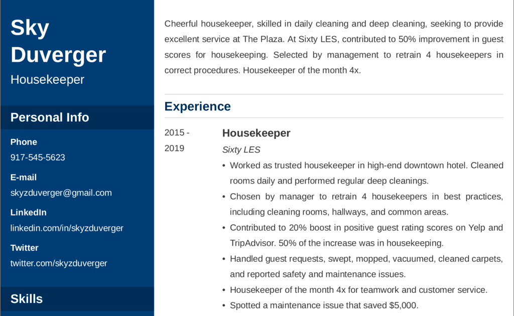  How Do I Write A Cv For A Cleaning Job Cleaning Supervisor Resume 