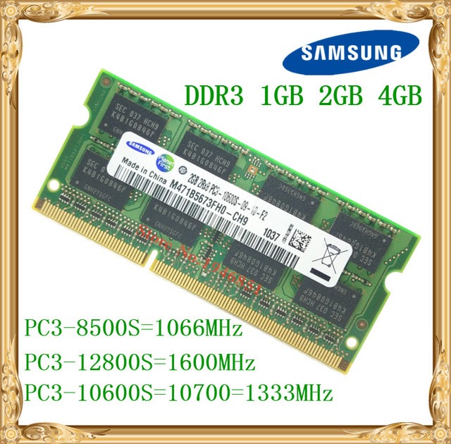 Samsung 2GB/4GB/8GB PC3-10600S DDR3 1333MHz 204pin Laptop sodimm Memory Ram LOT