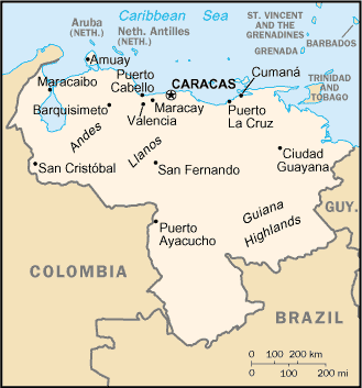 Images And Places Pictures And Info Angel Falls South America Map