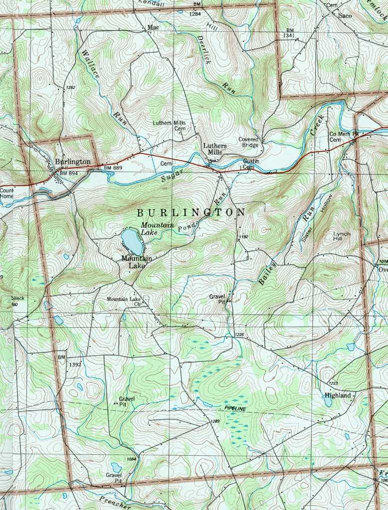 Bradford County Township Map