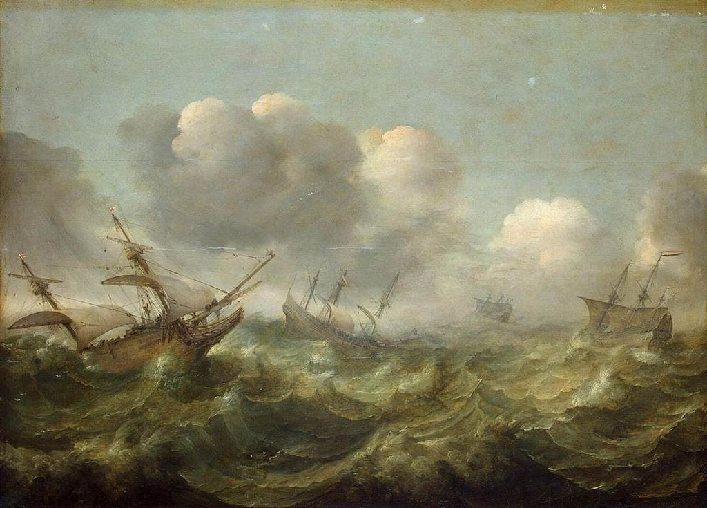 Famous Ship At Sea Painting