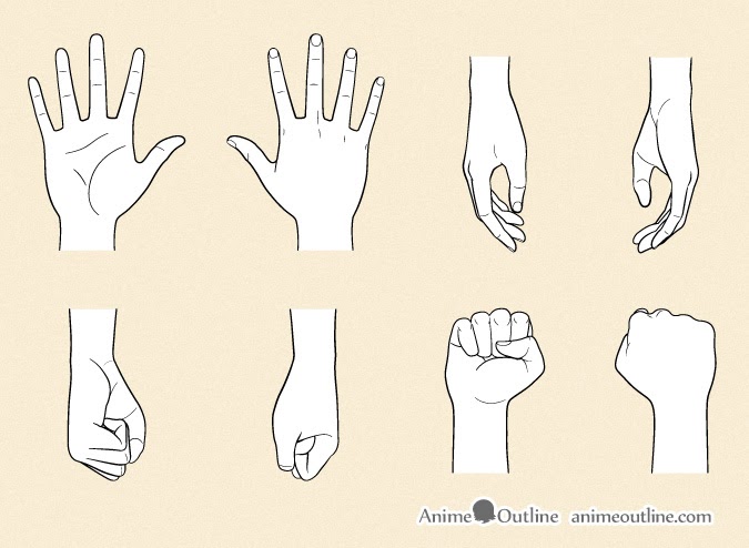 Anime Hand Reference Pointing / In the reference picture we're using