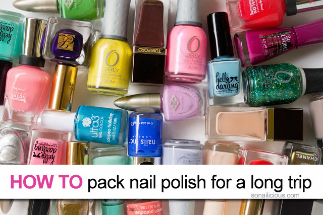 how to pack nail polish