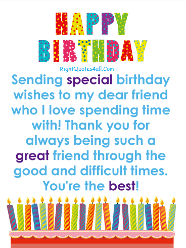 Birthday Wishes for Best Friend.