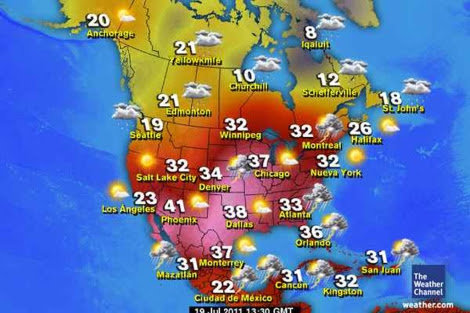 Pronóstico de temperaturas en Norte América. | weather.com