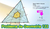 Problema de Geometría 122 (ESL): Teorema de Marion Walter, Triangulo, Cevianas, Trisección de los lados, Hexágono, Área.
